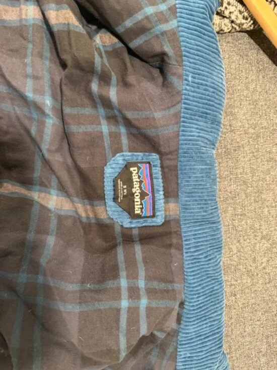 Women's Patagonia Corduroy Cord Fjord Puffer Jacket - Blue - Picture 4 of 4